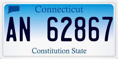 CT license plate AN62867
