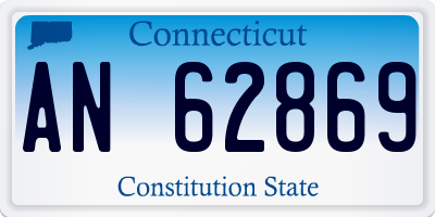CT license plate AN62869