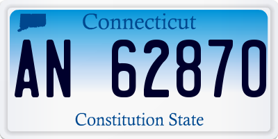 CT license plate AN62870