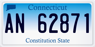 CT license plate AN62871