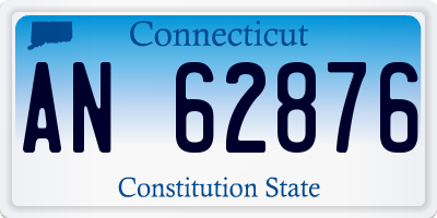 CT license plate AN62876