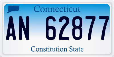 CT license plate AN62877
