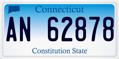 CT license plate AN62878