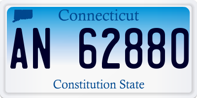 CT license plate AN62880