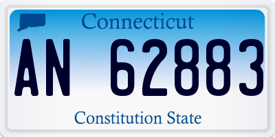 CT license plate AN62883
