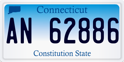 CT license plate AN62886
