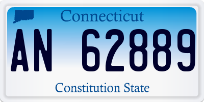 CT license plate AN62889