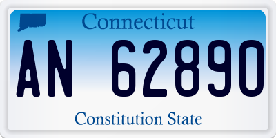 CT license plate AN62890