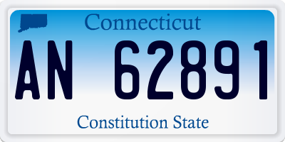 CT license plate AN62891
