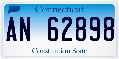 CT license plate AN62898