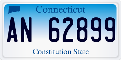 CT license plate AN62899