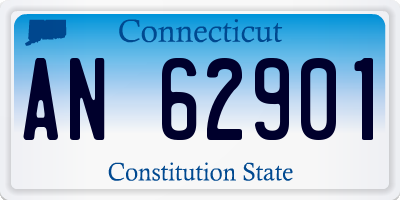 CT license plate AN62901