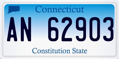 CT license plate AN62903