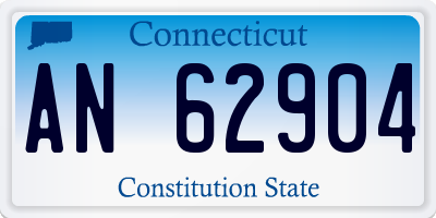 CT license plate AN62904
