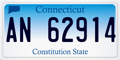 CT license plate AN62914