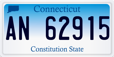 CT license plate AN62915