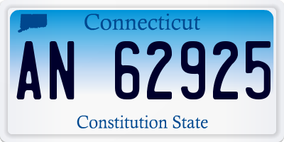 CT license plate AN62925
