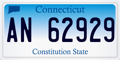 CT license plate AN62929