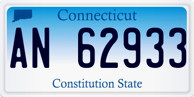 CT license plate AN62933
