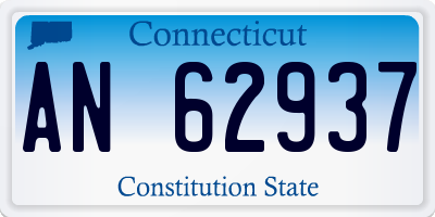 CT license plate AN62937