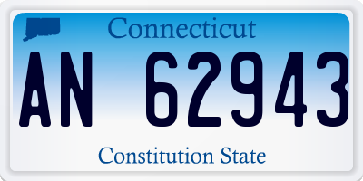 CT license plate AN62943