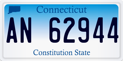 CT license plate AN62944