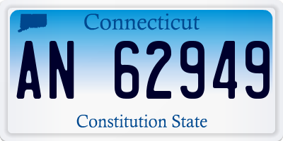 CT license plate AN62949