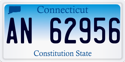 CT license plate AN62956