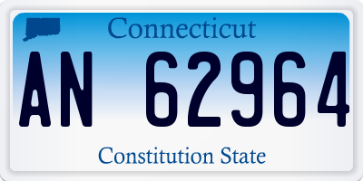 CT license plate AN62964