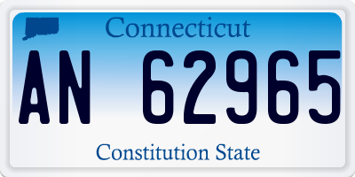 CT license plate AN62965