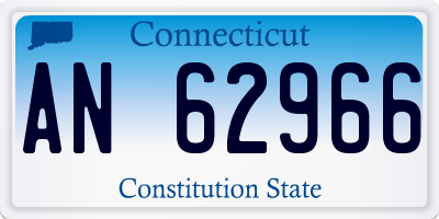 CT license plate AN62966