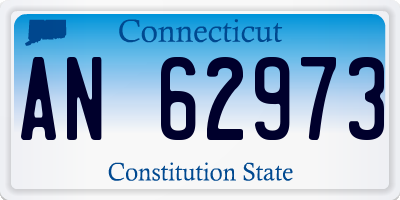CT license plate AN62973