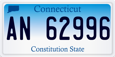 CT license plate AN62996