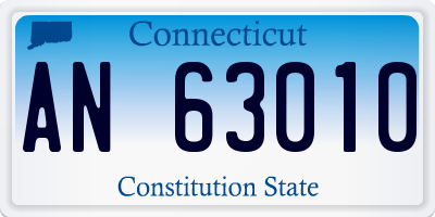 CT license plate AN63010