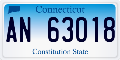 CT license plate AN63018