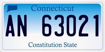 CT license plate AN63021