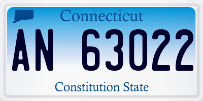 CT license plate AN63022
