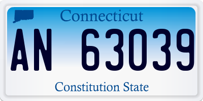 CT license plate AN63039