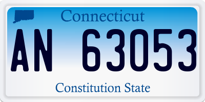 CT license plate AN63053