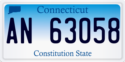 CT license plate AN63058