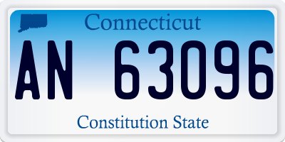 CT license plate AN63096