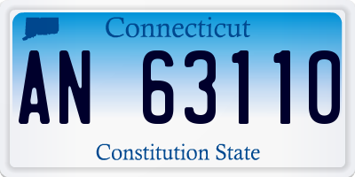 CT license plate AN63110