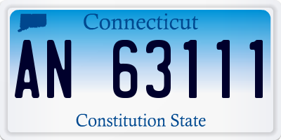CT license plate AN63111