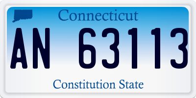 CT license plate AN63113
