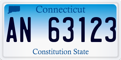 CT license plate AN63123