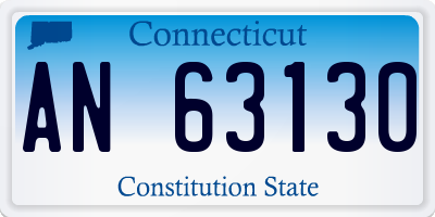 CT license plate AN63130