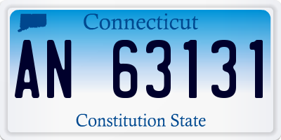 CT license plate AN63131