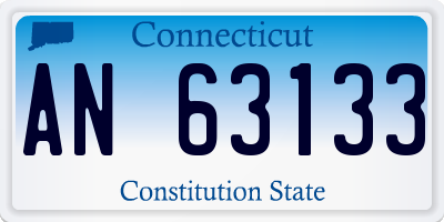 CT license plate AN63133
