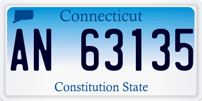 CT license plate AN63135