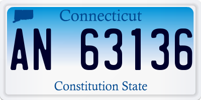 CT license plate AN63136